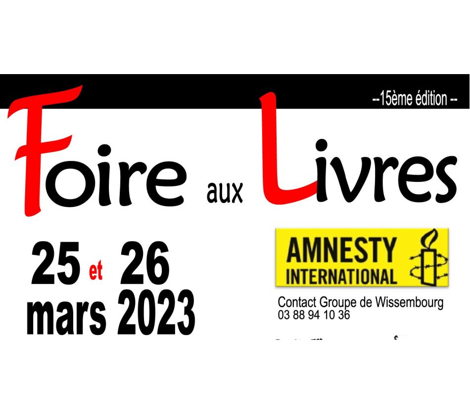Amnesty International Foire aux Livres à Wissembourg Amnesty International Foire aux Livres à Wissembourg