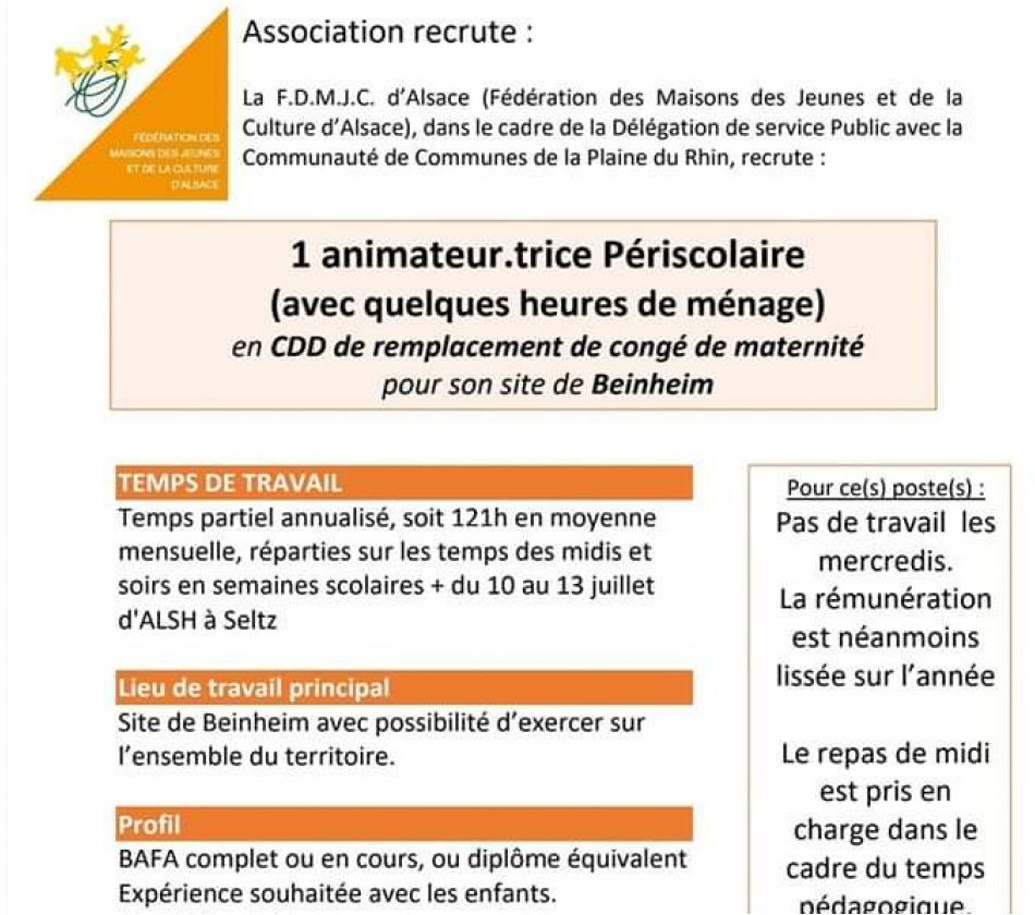 OFFRE D'EMPLOI