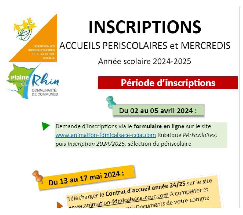 PERISCOLAIRE 2024 / 2025
