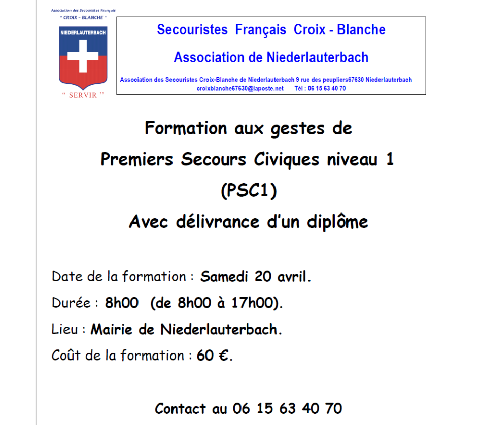 Formation PSC1