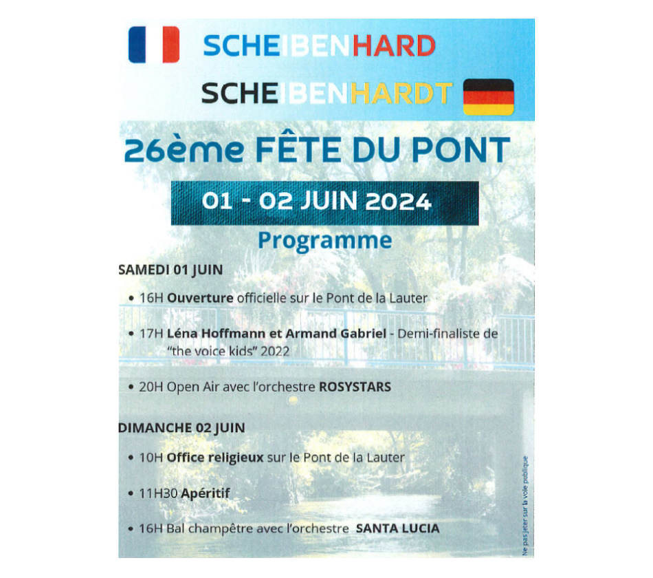 La Fête du Pont franco-allemande de Scheibenhard(t) La Fête du Pont franco-allemande de Scheibenhard(t)