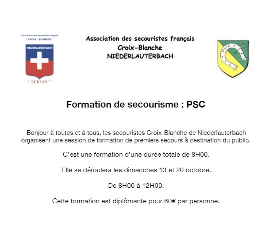 Formation de secourisme Formation de secourisme