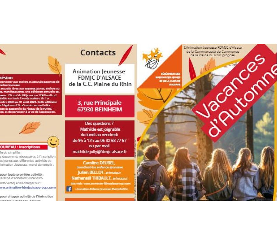 Tract des vacances d'automne 2024
