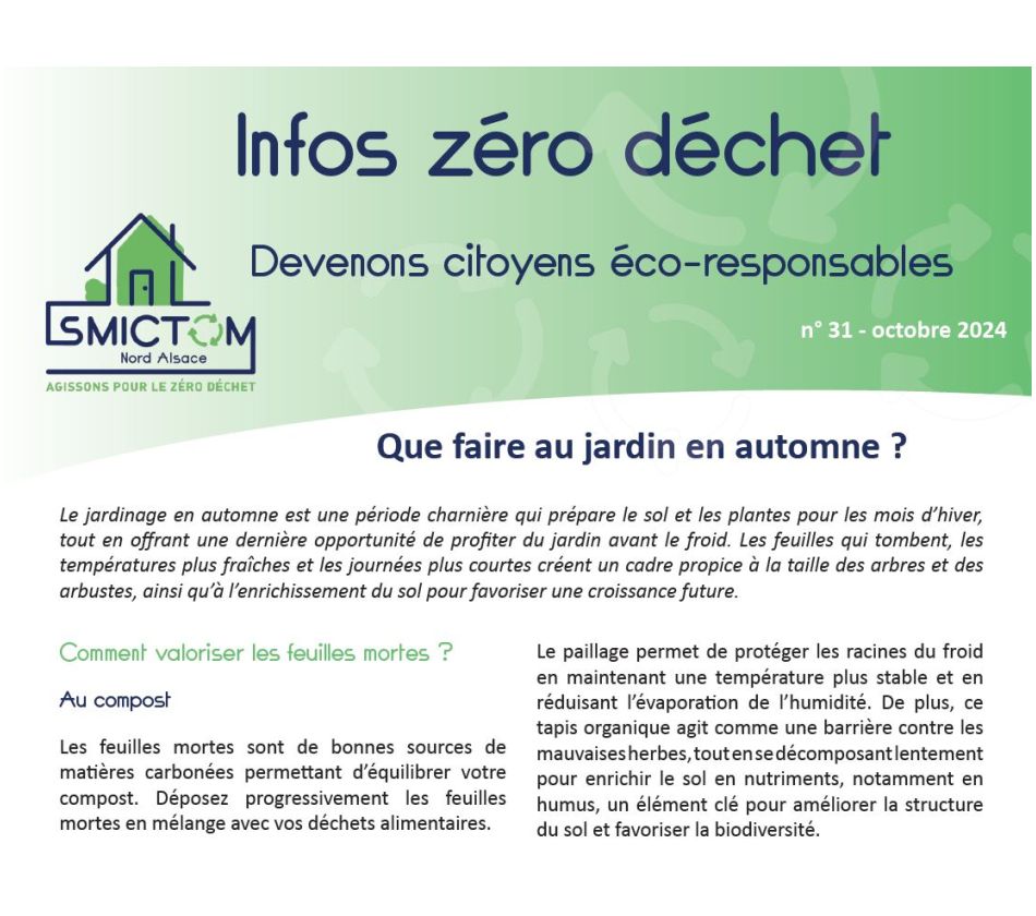 Mag Info Zéro Déchet - feuilles mortes Mag Info Zéro Déchet - feuilles mortes