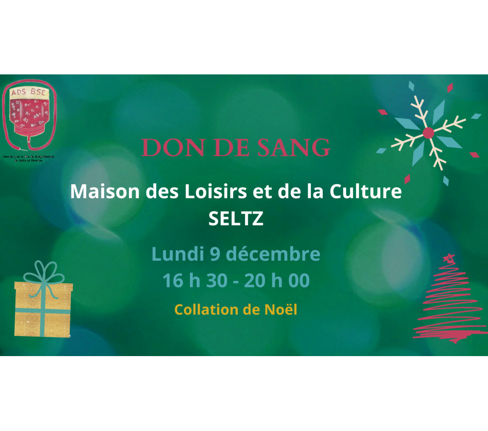 Don du sang en décembre