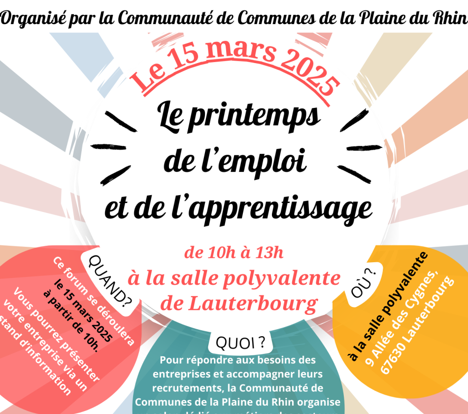 Printemps de l'Emploi et de l'Apprentissage Printemps de l'Emploi et de l'Apprentissage