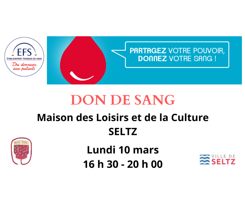 DON DE SANG du 10 mars 2025
