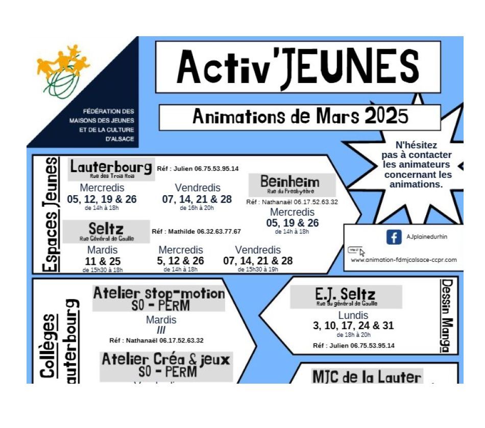 Activ'jeunes MARS 2025