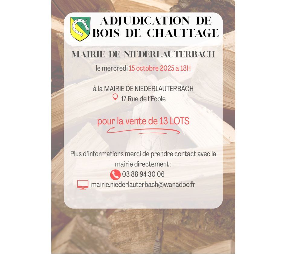 Adjudication de bois de chauffage