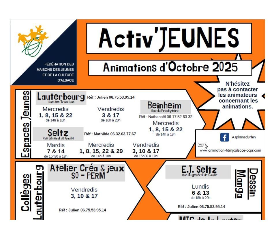 Activ'jeunes Octobre 2025